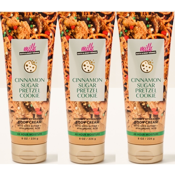 Bath & Body Works Other - Bath & Body Works Milk Bar Cinnamon Sugar Pretzel Cookie Body Cream Set of 3 NEW